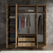 Hunerika Nanoma  Premium 4 kapaklı Gardırop,minifiks bağlantılı - 2