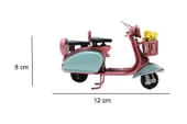 pilelistore Dekoratif Metal Scooter Önü Sepetli - 2
