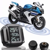 Powermaster PM-28656 Motosiklet Kablosuz Lastik Basınç Ve Sıcaklık İzleme Sistemi (TPMS) - 1