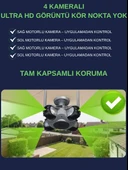 IO781 WİFİ Güvenlik Kamerası 4 Kameralı 20MP ULTRA HD PTZ Hareketli Sesli Gece Görüşlü Akıllı Kamera - 2