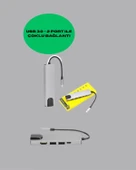 Type‑C Dönüştürücü – 2×USB3.0, SD/MS, 4K HDMI & RJ45 ile Profesyonel Kullanım - 3