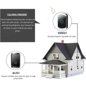 Coofbe Led Işıklı Su Gecirmez Kablosuz Kapı Zili 300 Metre Uzun Menzilli Ev, Ofis Yazlık İçin Yüksek Sesli - 10