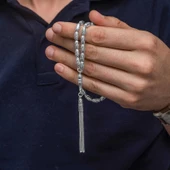 pilelistore Gümüş Arpa Kesim Erkek Tesbih - 2