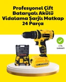 Çift Bataryalı 12V Akülü Matkap | 10 mm Metal, 20 mm Ahşap Delme Kapasitesi - 1