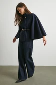 Kemerli Kaşe Panço Lacivert - 4