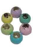 6 Adet Renkli Doğal Kokulu Tüm Vücut Banyo Peeling Nem Bombası Banyo Topu - 1