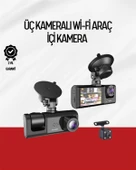 170° Geniş Açı Ön-Arka-İç Kamera Seti – Tam Kapsamlı Araç Güvenliği - 1