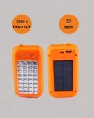 Gold Silver Güneş Enerjili Powerbank Işıldak – 10000 mAh, Taşınabilir, Suya Dayanıklı, 32 LED - 5