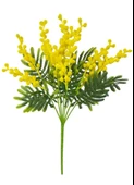Yapay Çiçek Sarı Mimoza Demeti 5 Dallı 38cm Mimosa Yapay Bitki - 3