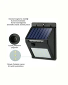 Solar Enerjili 20 LED Duvar Lambası | Hareket Sensörlü, Su Geçirmez, Kablo Gerektirmez - 5