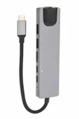 8 Port Çoklayıcı Macbook Ile Uyumlu Çoğaltıcı Type-C dönüştürücü TF SD kart - 5