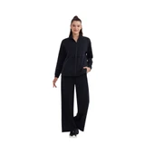 W Soft Touch Full Zip Jacket Kadın Siyah Fermuarlı Eşofman Üstü S232183-001 - 5