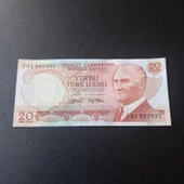 Escoines 3996368f56fc404254 6.Emisyon 3.Tertip F51 Serisi Çil 20Lira thumbnail 3