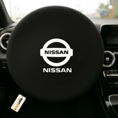 Nissan Uyumlu Siyah Direksiyon Koruma Kılıfı Penye Kumaş Dokuma - 1