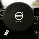 Volvo Uyumlu Siyah Direksiyon Koruma Kılıfı Penye Kumaş Dokuma - 1