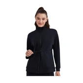 W Soft Touch Full Zip Jacket Kadın Siyah Fermuarlı Eşofman Üstü S232183-001 - 3