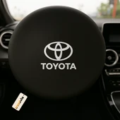 Toyota Uyumlu Siyah Direksiyon Koruma Kılıfı Penye Kumaş Dokuma - 1