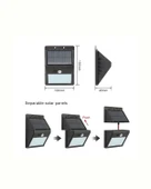 Hareket Sensörlü Solar Lamba | 120° Algılama Açısı, 3-4 Metre Mesafe, Suya Dayanıklı LED - 4