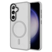 Galaxy S24 Plus Kılıf Sert PC Arka Yüzey Wireless Şarj Özellikli  Flet M-safe Kapak thumbnail 1