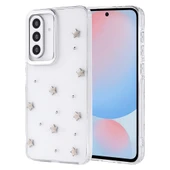 Galaxy A56 Kılıf Airbag Tasarımlı Simli Şeffaf  Kutup Kapak thumbnail 1