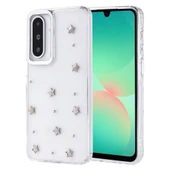 Galaxy A26 Kılıf Airbag Tasarımlı Simli Şeffaf  Kutup Kapak thumbnail 1