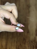 Doğal Taş Aytaşı İkili Doğal Taşlı Antik Model Kadın Ayarlanabillir Yüzük euy75ay thumbnail 3