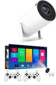 Projeksiyon Cihazı Video Oyun Konsolu Projektör Taşınabilir Ayaklı Çift Kollu 4K Çözünürlüklü - 4