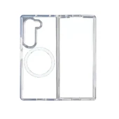 Galaxy Z Fold 7 Kılıf M-safe Şarj Özellikli Şeffaf Sert PC  Embos Kapak thumbnail 3