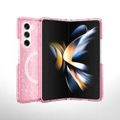 Galaxy Z Fold 6 Kılıf M-safe Şarj Özellikli Parlayan Simli Saydam Renkli  Allstar Kapak thumbnail 4