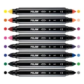 MILAN 80090 MAXI ÇİFT UÇLU JUMBO KEÇELİ KALEM - 8 Lİ thumbnail 2