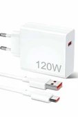 120W Şarj Aleti Hızlı Çift Turbo Şarj Aleti Seti Beyaz - 2
