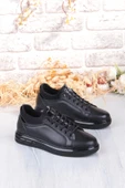 Mehmet Mete 42469 Rahat Hakiki Deri Lastik Bağcıklı Sneaker Erkek Ayakkabı thumbnail 1