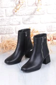 Pierre Cardin 54971 Siyah Cilt Fermuar Detaylı Kalın Topuklu Kadın Bot thumbnail 7