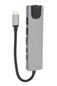 8 Port Çoklayıcı Macbook Ile Uyumlu Çoğaltıcı Type-C dönüştürücü TF SD kart - 5