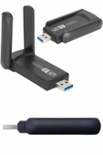 Wifi Alıcı Dual Band Usb 3.0 Adaptör Kablosuz Windows 7/8/10/11 - 2