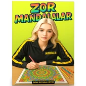Zor Mandalalar Boyama Kitabı Arkası Boş   Spiralli thumbnail 1