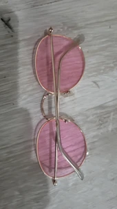 Dekoratif güneş gözlük ikinci el pembe cam - 2