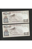 Escoines Koleksiyon 3996368f815693c98a 6. Emisyon 2li 100 Türk-Lirası ça/çil H89 serisi kağıt para - 2