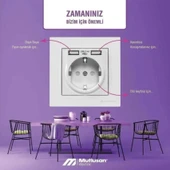 MUTLUSAN RİTA İKİLİ USB TOPRAKLI PRİZ -BEYAZ thumbnail 2