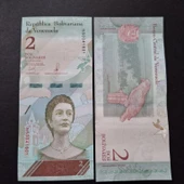 Escoines Koleksiyon 3996368f6b863e7679 2018 Venezuela 2 Bolivar ÇİL kağıt para thumbnail 2