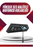 Intercom Bluetooth Kask Kulaklık Motosiklet Kulaklık 5.0 Bluetooth - 1