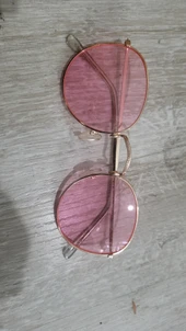 Dekoratif güneş gözlük ikinci el pembe cam - 1