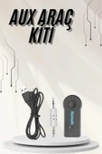 Yeni Nesil Bluetooth Aux Araç Kiti Siyah TV Tablet Telefon Araç Araba - 1