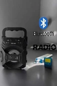 Işıklı Bluetooth Hoparlör Müzik ve Renkli Işık Taşınabiilir - 3