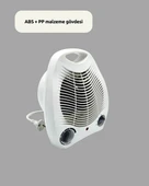 Mini Elektrikli Isıtıcı 2000W – Termostatlı Fanlı Isıtma, Taşınabilir Tasarım - 3