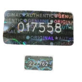 YATE10 1x2cm 105 Adet Gümüş Hologramlı Garanti Etiketi Seri Numaralı - 1