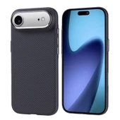 iPhone 17 Air Kılıf Kablosuz Şarj Özellikli Karbon Fiber Görünümlü Nekst Kapak thumbnail 5