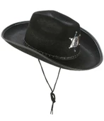 pilelistore Çocuk Kovboy Şapkası Sheriff Şapkası Siyah Renk - 2