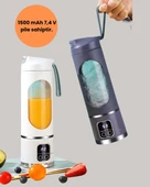 12 Bıçaklı Şarjlı Meyve Sıkacağı – Tip-C Taşınabilir Blender 450 ml - 2