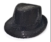 pilelistore Payetli Çocuk Şapkası Siyah Renk - 1